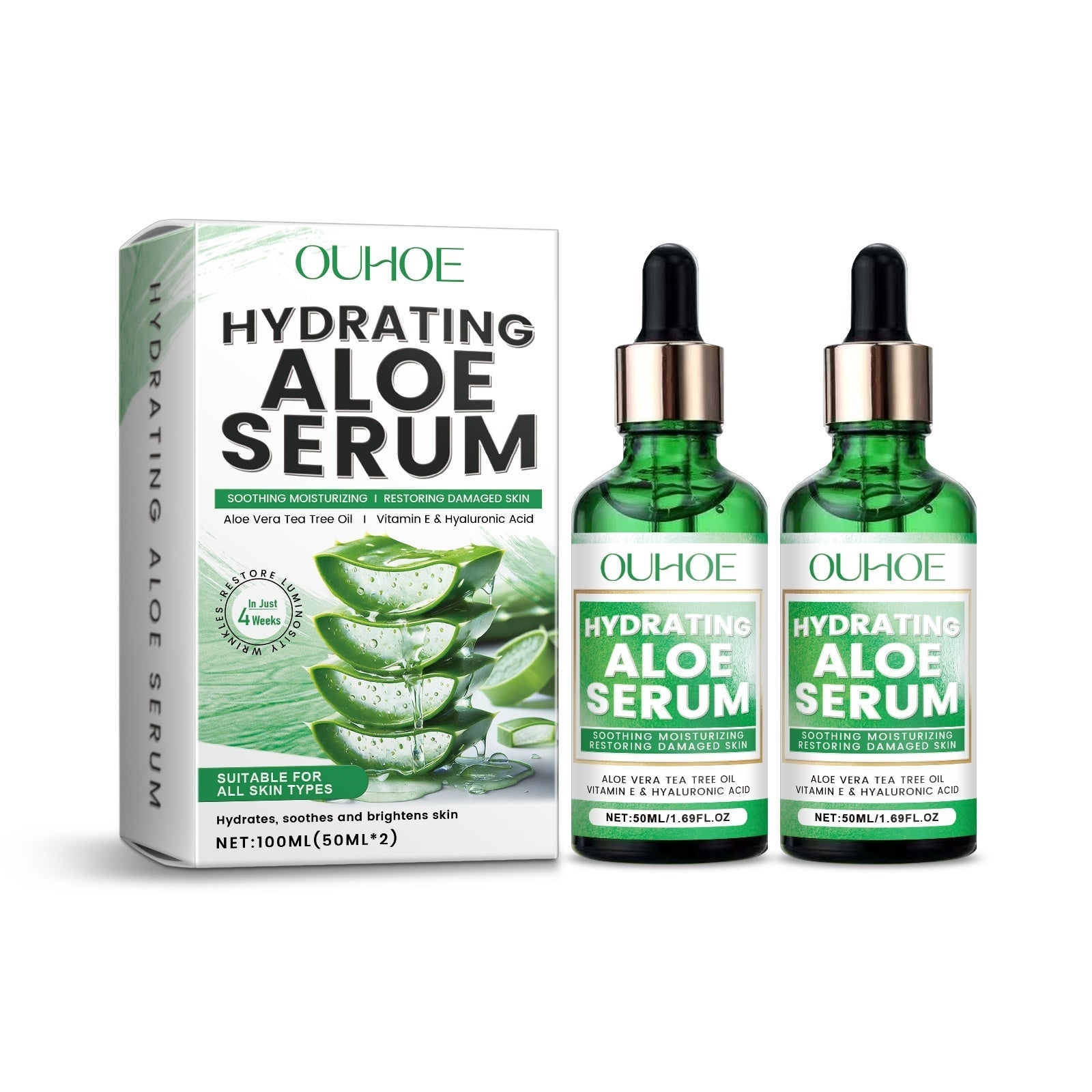 OUHOE™ Hydrating Aloe Serum – Calm. Hydrate. Glow.