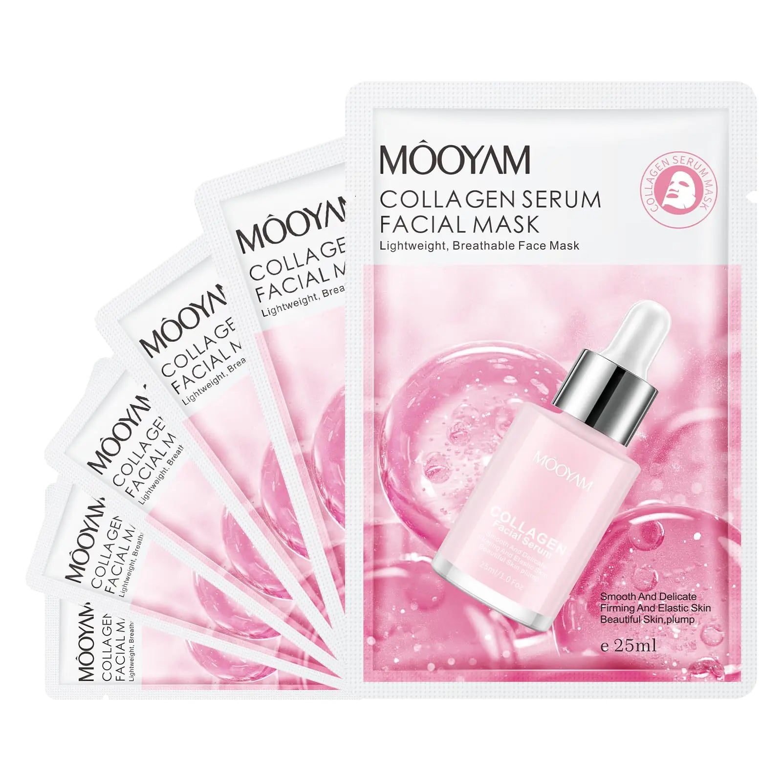 GUOYAOLIFU Collagen Serum Sheet Masks – 6 Pack