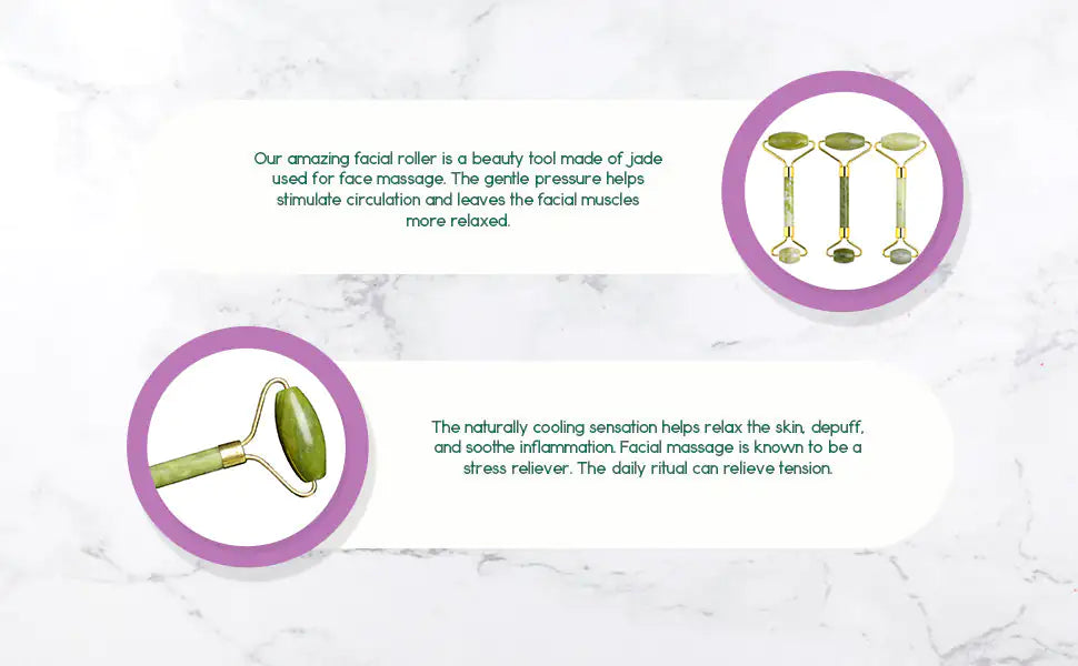Jade Facial Roller | Face Massage Roller | Alvero